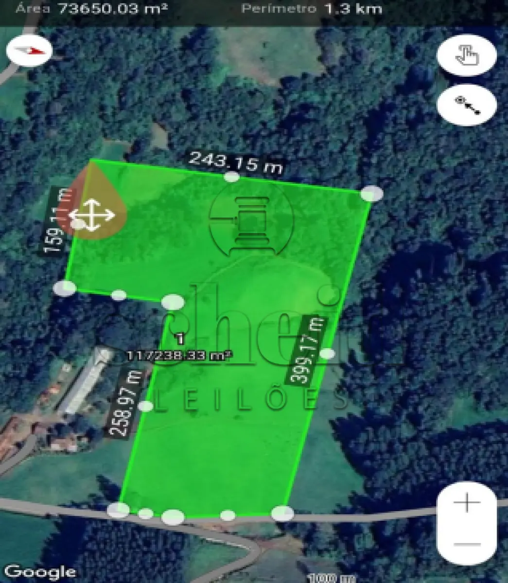 Parte ideal de 73.148,31m², sem benfeitorias, dentro de uma área de terras com a superfície de 103.092,00m², localizada na linha schmidt, westfália/rs