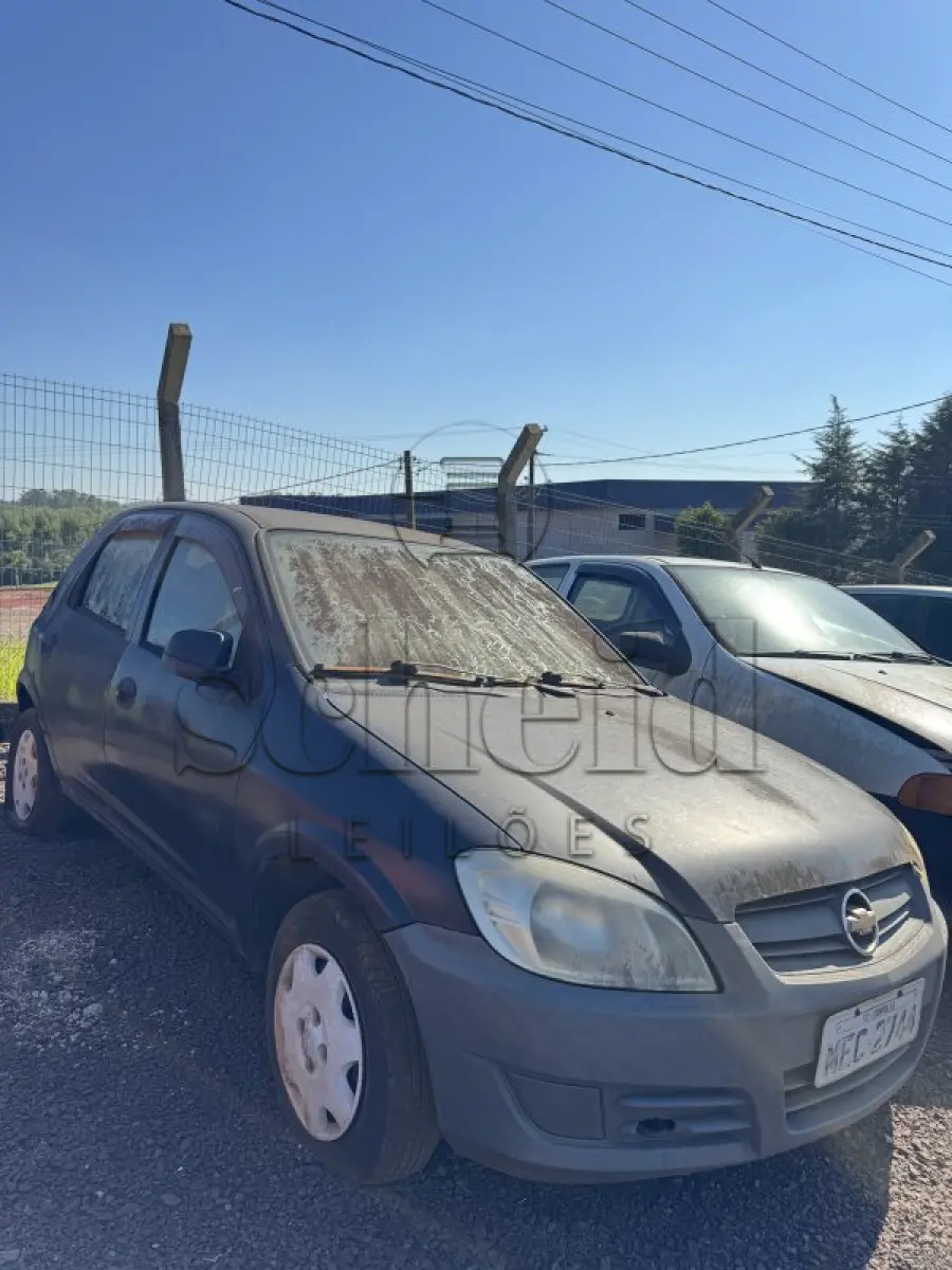 LOTE 009 - GM/Celta 4P Life, placa MEC 2744, preto, ano/modelo 2008/2009