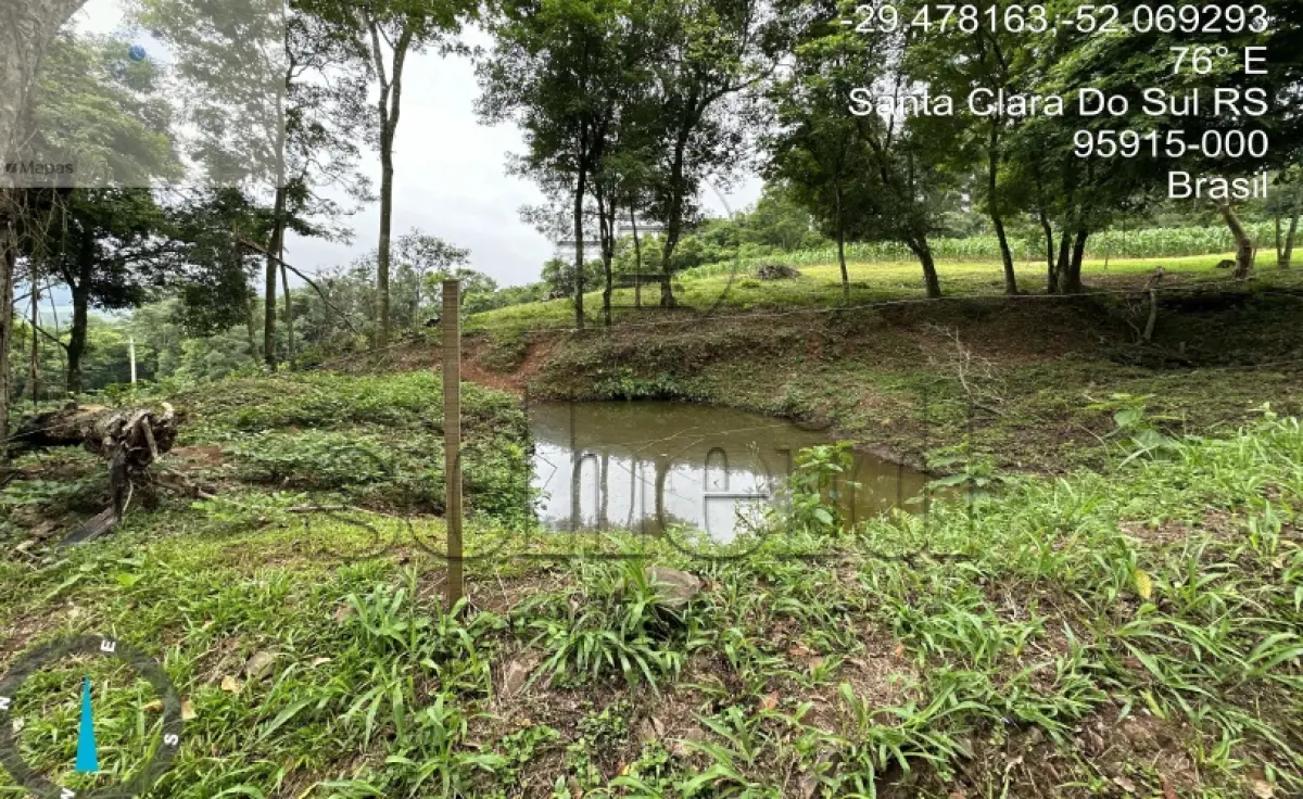 LOTE 001 - Área de 101.640,00m², contendo uma casa residencial em alvenaria e dois galpões em madeira, situada na estrada secundaria a Rua José Francisco Algaier, Picada São Bento, Santa Clara do Sul/RS