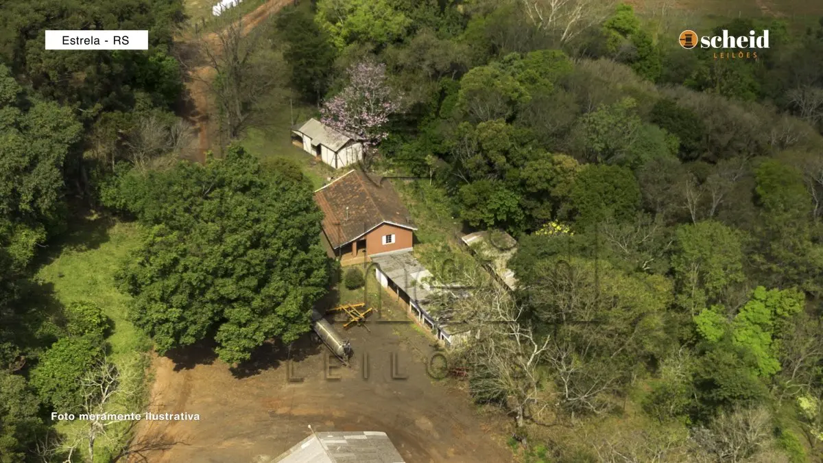 LOTE 000 - Parte ideal de 25%  de uma área de terras rural com a superfície de 932.350,61m², contendo edificações, localizada na Linha Santa Rita, Estrela/RS