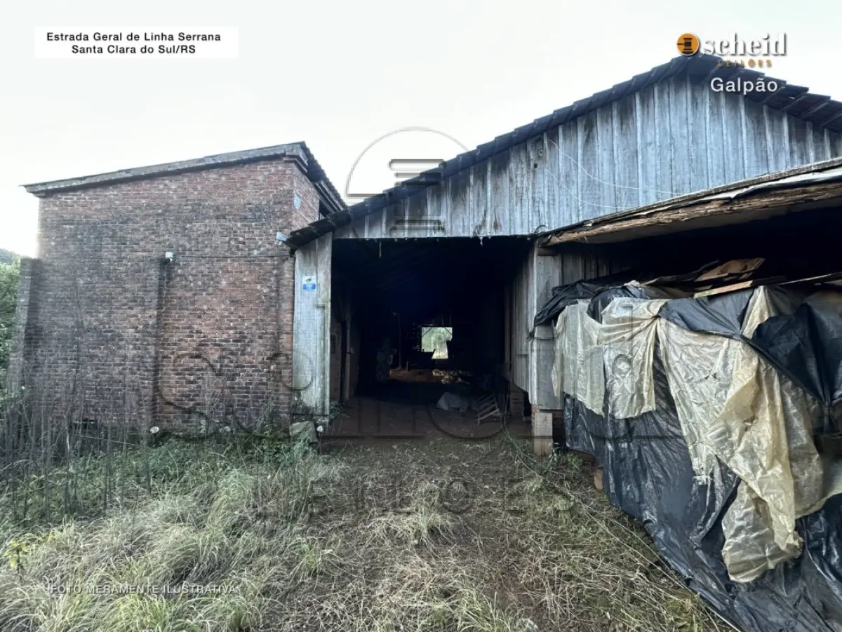 LOTE 001 - Área de 96.800,00m², contendo um galpão, situada na Estrada Geral de Linha Serrana, Santa Clara do Sul/RS