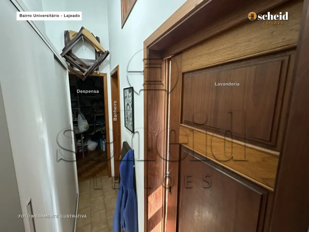 LOTE 001 - Área de 1.804,92m², contendo um prédio de alvenaria de dois pavimentos, medindo 62,34m² o pavimento inferior e 177,78m² o pavimento superior, situado à Rua Sabiá, n° 48, bairro Universitário, Lajeado/RS