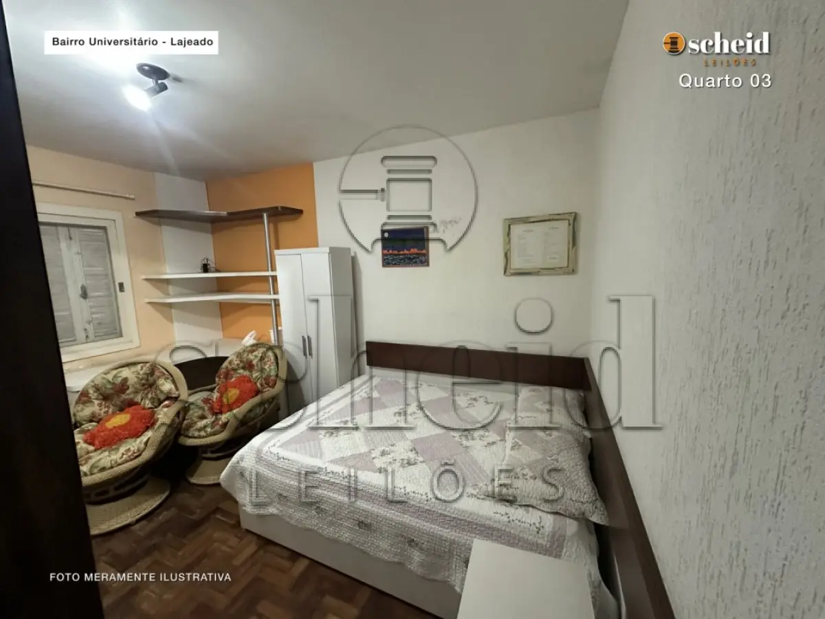 LOTE 001 - Área de 1.804,92m², contendo um prédio de alvenaria de dois pavimentos, medindo 62,34m² o pavimento inferior e 177,78m² o pavimento superior, situado à Rua Sabiá, n° 48, bairro Universitário, Lajeado/RS