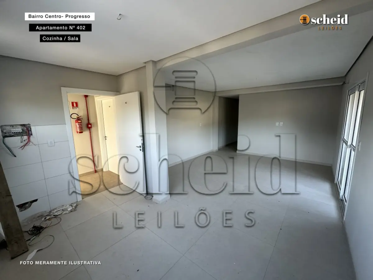 LOTE 004 - APARTAMENTO n° 402, com área real privativa de 66,11m², localizado no quarto pavimento, nos fundos do prédio do RESIDENCIAL PROGRESSO, sito a Rua Frei Constantino, n° 368, bairro Centro, Progresso/RS