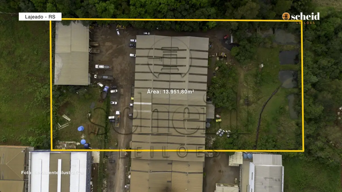 LOTE 001 - Área de 13.951,80m², contendo edificações, localizada na Rua Lydio Frizzo, bairro Bom Pastor, Lajeado/RS