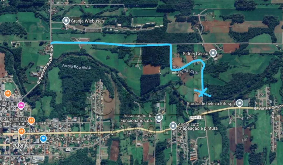 LOTE 001 - Área de 51.437,50m², sem edificações, localizada na Linha General Canabarro, Teutônia/RS