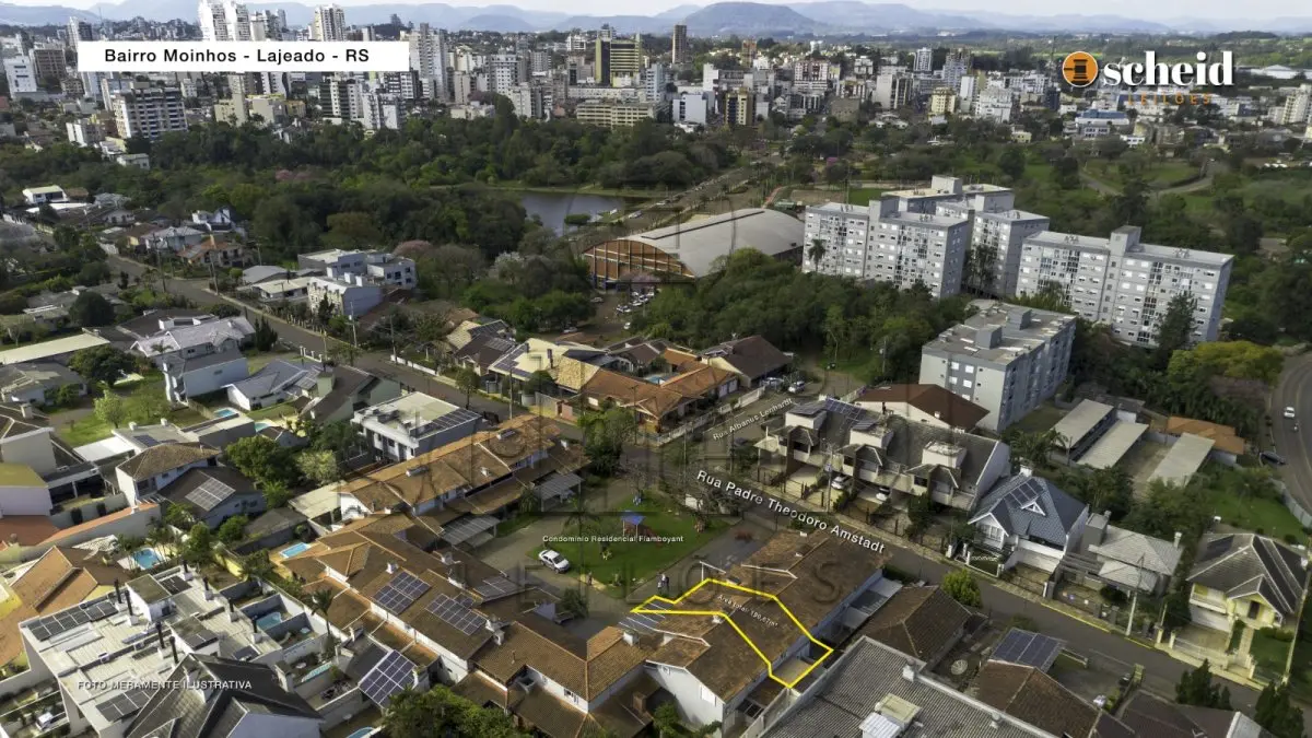 LOTE 002 - Casa nº 10, com área total de construção de 190,67m²; localizada no Condomínio Residencial Flamboyan, sito à rua Padre Theodoro Amstadt, nº 1167, Moinhos, Lajeado/RS