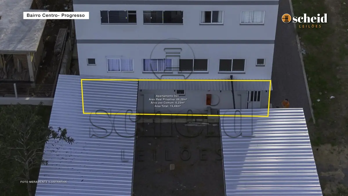 Apartamento n° 001, com área real privativa de 68,26m², localizado no subsolo do residencial progresso, sito a rua frei constantino, n° 368, bairro centro, progresso/rs