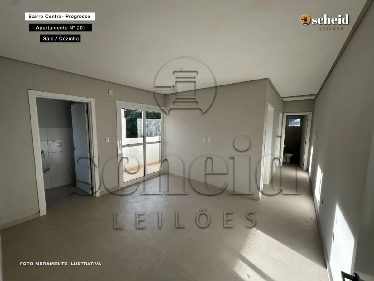 LOTE 002 - APARTAMENTO n° 201, com área real privativa de 51,69m², localizado no segundo pavimento, na frente do prédio do RESIDENCIAL PROGRESSO, sito a Rua Frei Constantino, n° 368, bairro Centro, Progresso/RS