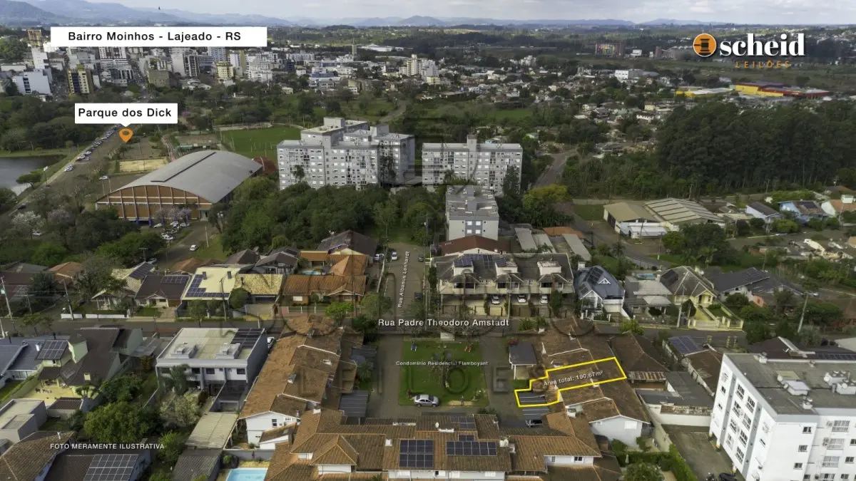 LOTE 002 - Casa nº 10, com área total de construção de 190,67m²; localizada no Condomínio Residencial Flamboyan, sito à rua Padre Theodoro Amstadt, nº 1167, Moinhos, Lajeado/RS