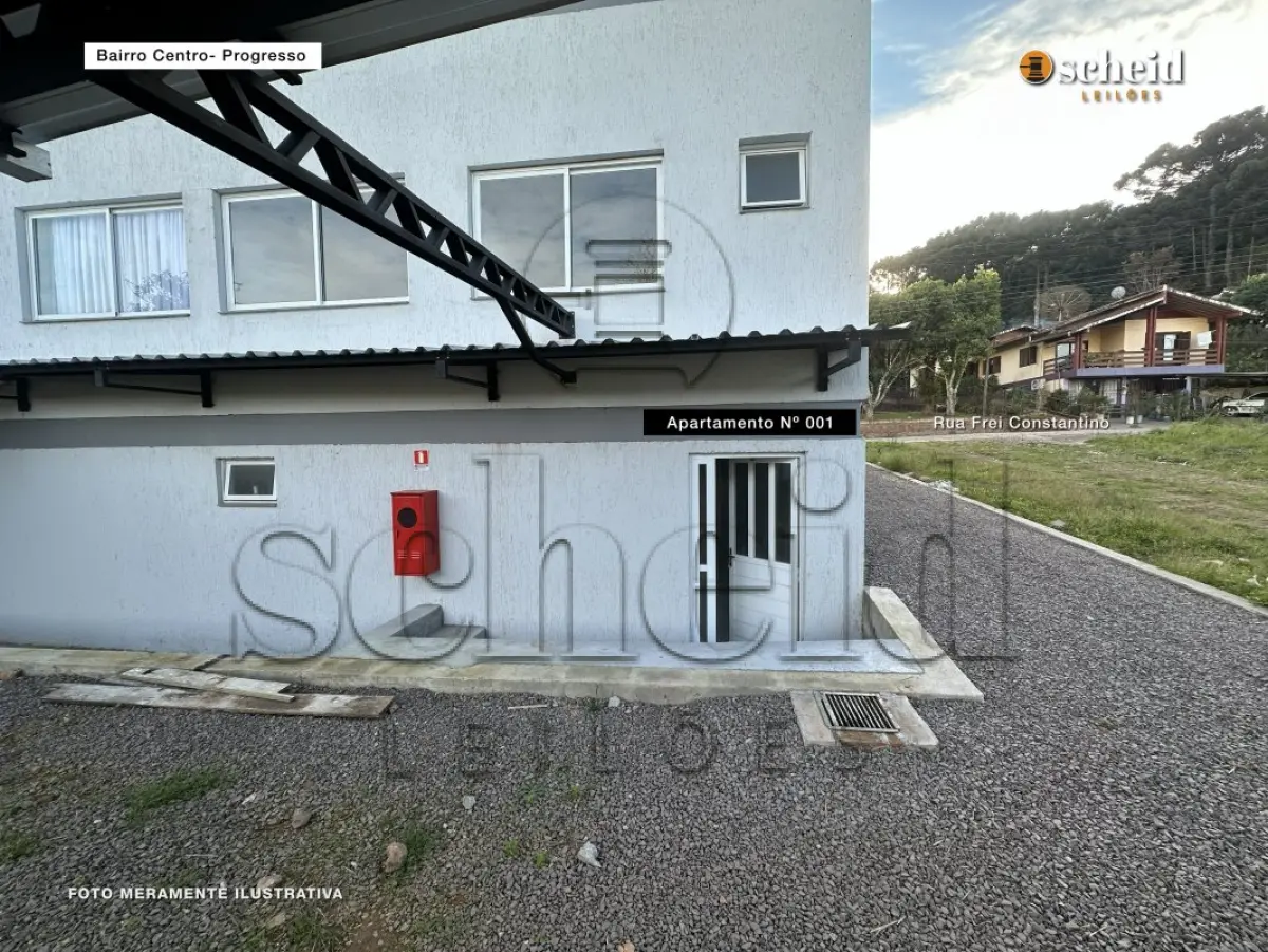 LOTE 001 - APARTAMENTO n° 001, com área real privativa de 68,26m², localizado no subsolo do RESIDENCIAL PROGRESSO, sito a Rua Frei Constantino, n° 368, bairro Centro, Progresso/RS
