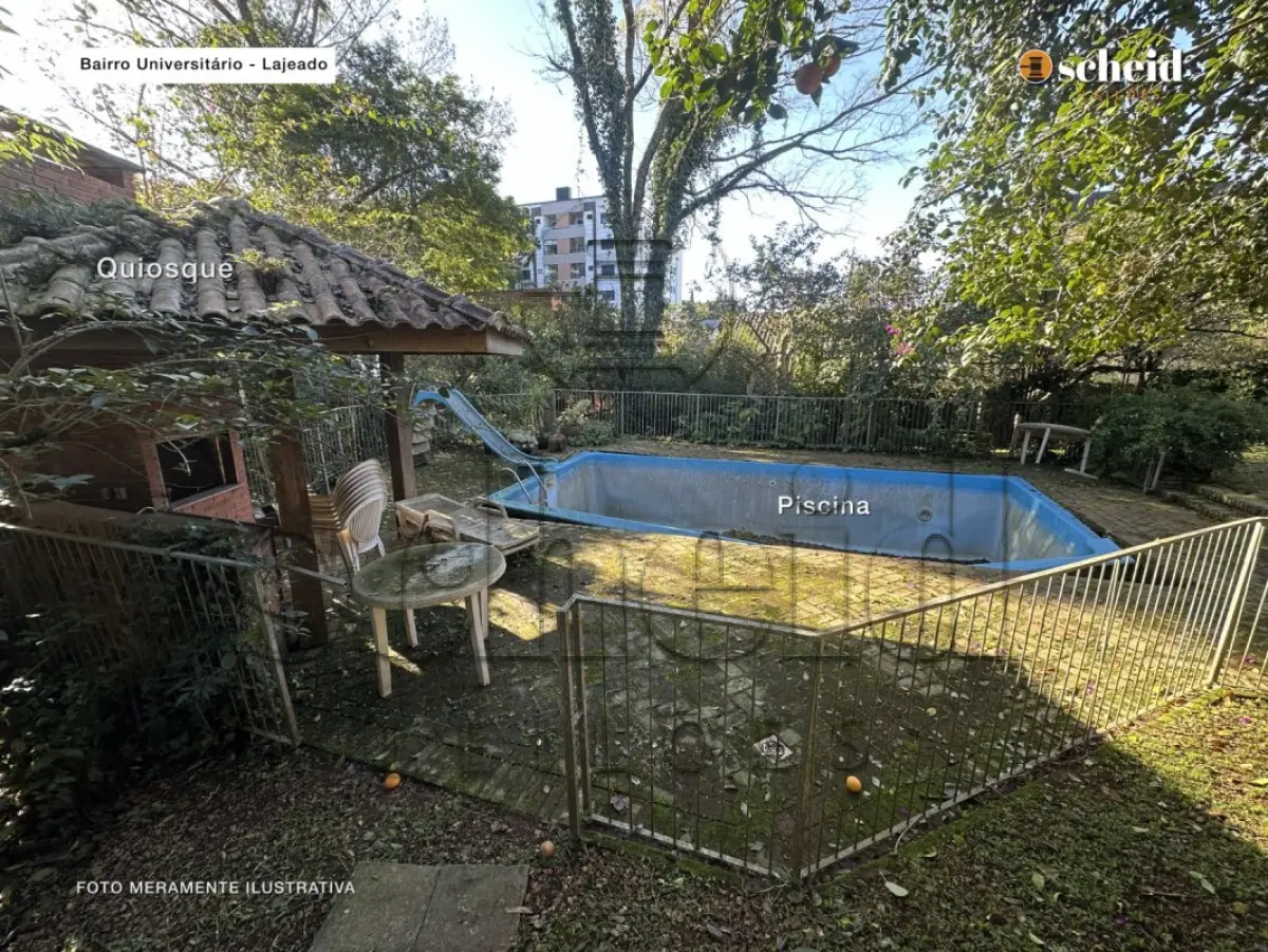 LOTE 001 - Área de 1.804,92m², contendo um prédio de alvenaria de dois pavimentos, medindo 62,34m² o pavimento inferior e 177,78m² o pavimento superior, situado à Rua Sabiá, n° 48, bairro Universitário, Lajeado/RS