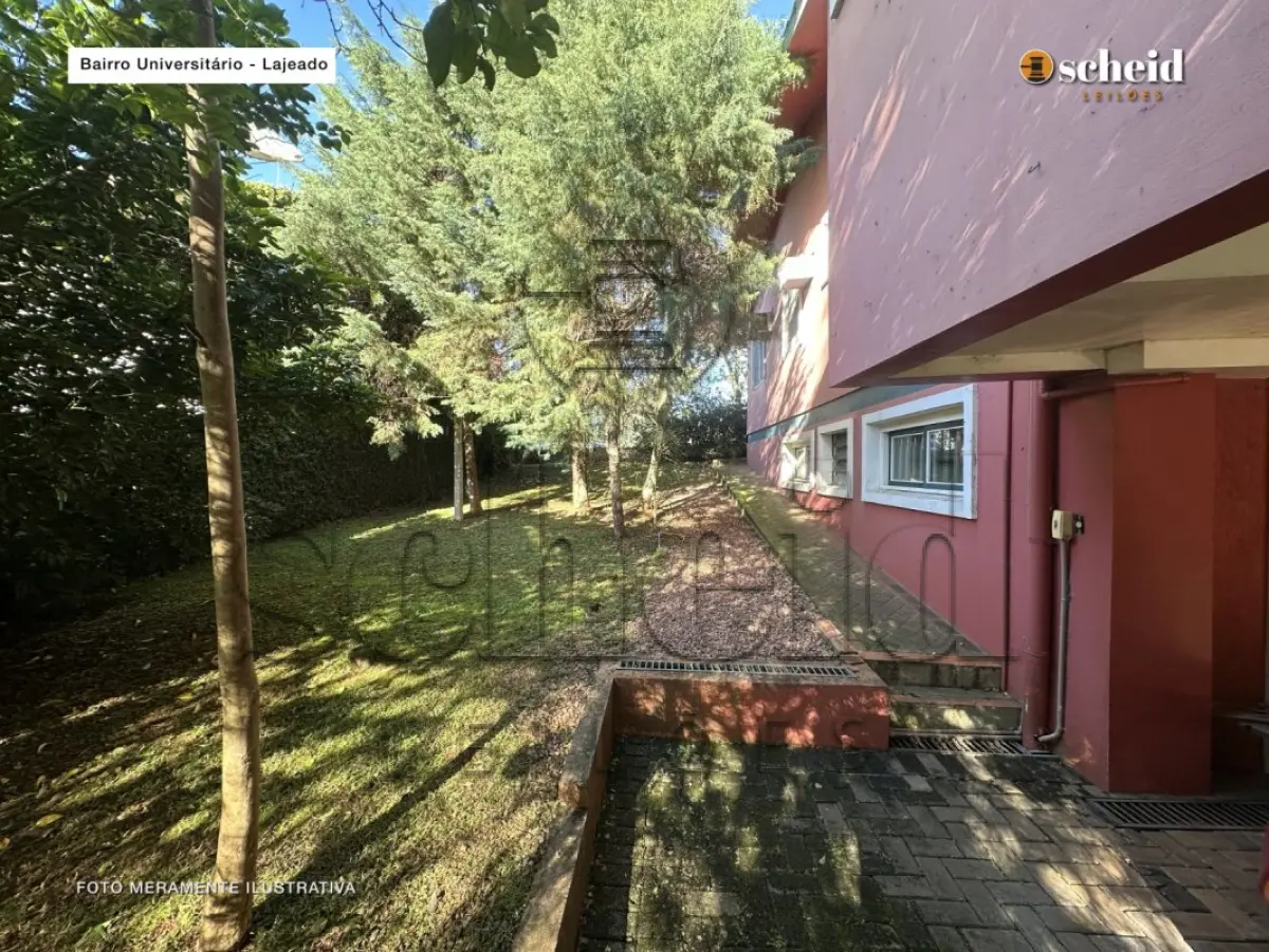 LOTE 001 - Área de 1.804,92m², contendo um prédio de alvenaria de dois pavimentos, medindo 62,34m² o pavimento inferior e 177,78m² o pavimento superior, situado à Rua Sabiá, n° 48, bairro Universitário, Lajeado/RS