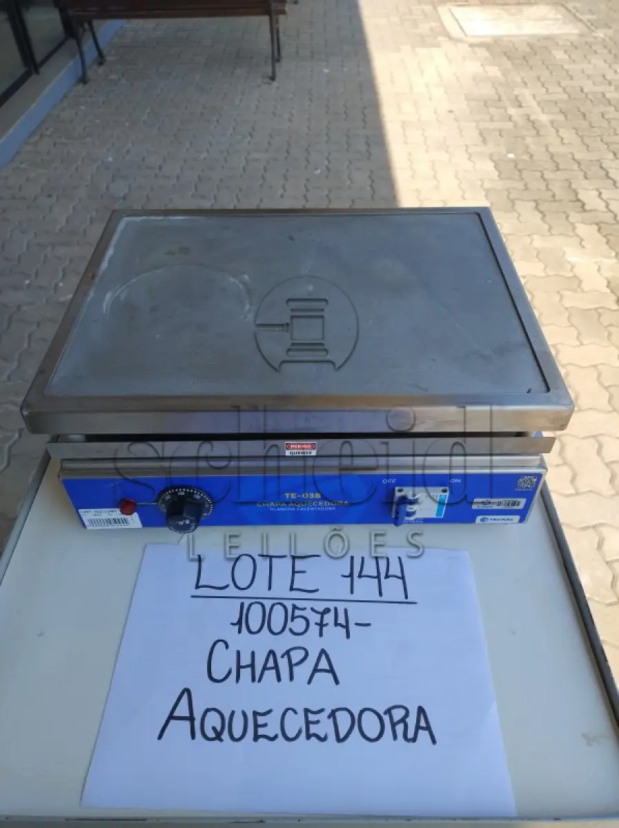 LOTE 144 - CHAPA AQUECEDORA TECNAL MOD.TE-038 INOX