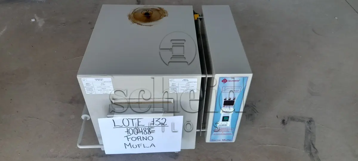 LOTE 132 - FORNO MUFLA QUIMIS MOD.Q318M24 CINZA