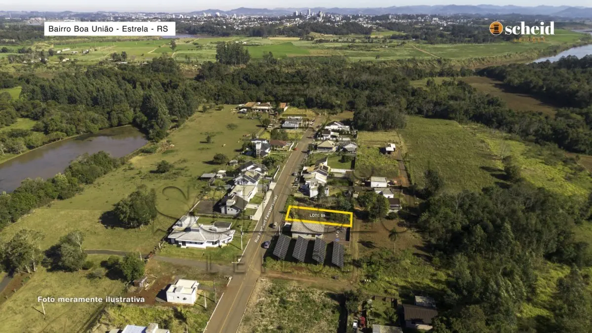LOTE 002 - Lote 59 – Um terreno urbano, com a superfície de 334,38m², localizado na rua Herbert Fensterseifer, zona urbana do Distrito de Costão, Estrela/RS