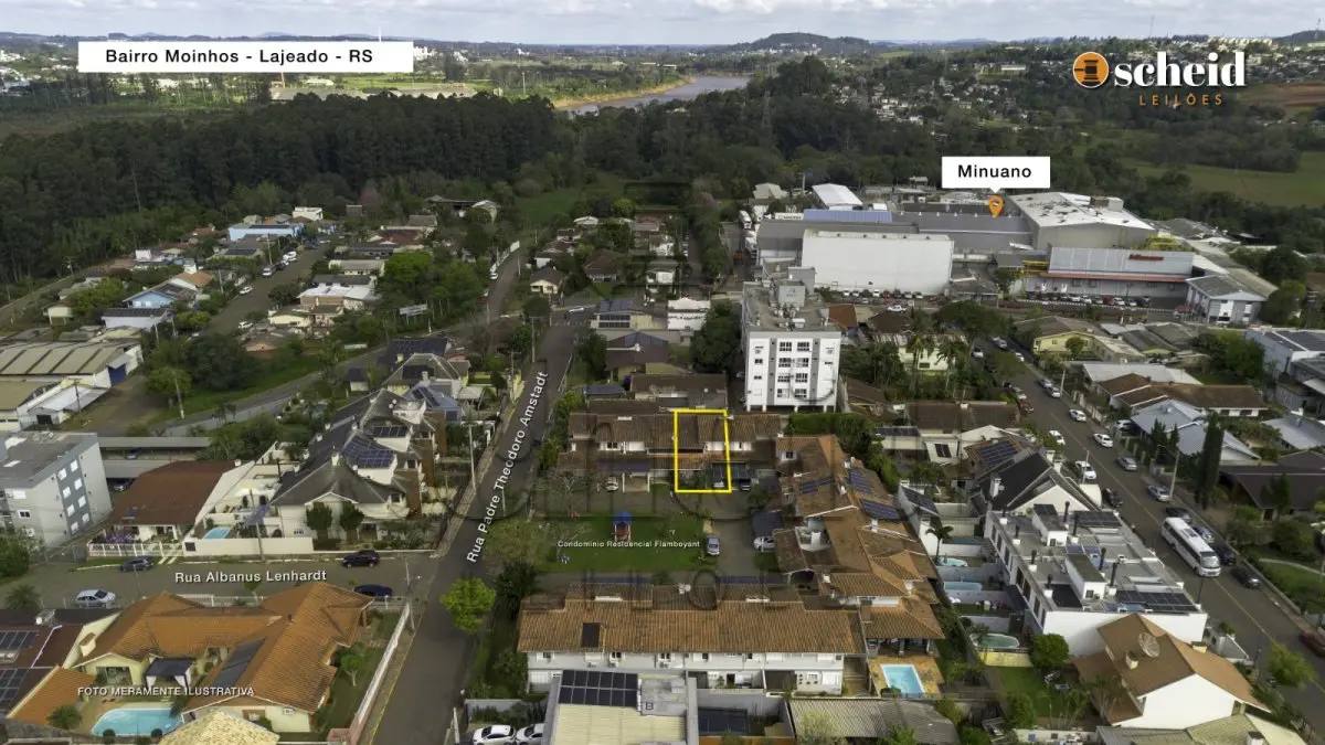 LOTE 002 - Casa nº 10, com área total de construção de 190,67m²; localizada no Condomínio Residencial Flamboyan, sito à rua Padre Theodoro Amstadt, nº 1167, Moinhos, Lajeado/RS