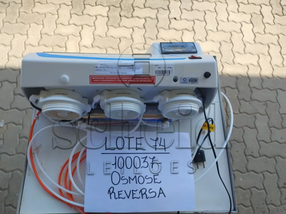 LOTE 074 - OSMOSE REVERSA 3 FILTROS PERMUTION BRANC