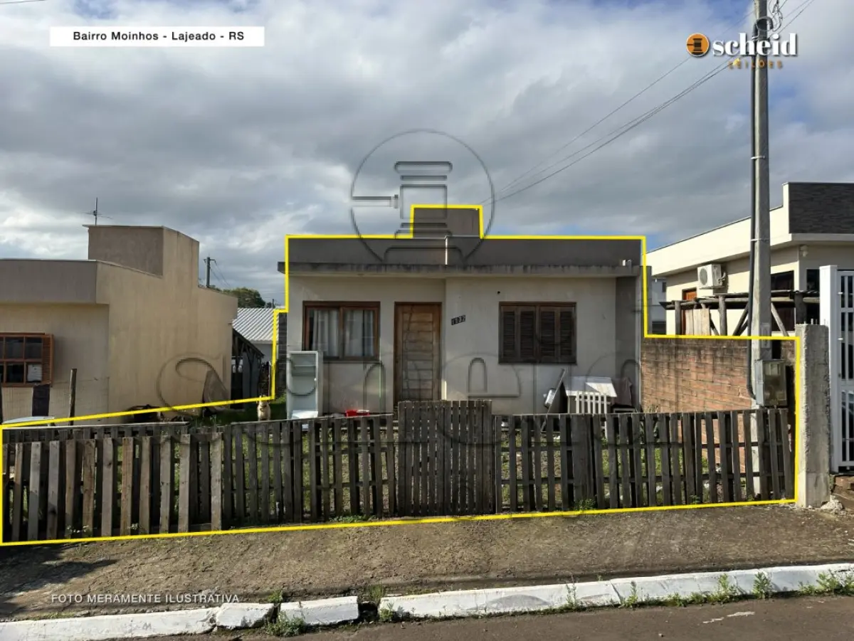 LOTE 003 - Área de 200,00m², contendo uma casa residencial em alvenaria com 46,85m², localizado na Rua Emílio Haas, nº 1.132, bairro Jardim do Cedro, Lajeado/RS