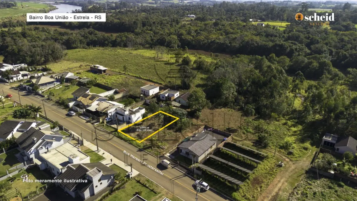 LOTE 003 - Lote 60 – Um terreno urbano, com a superfície de 320,45m², localizado na Rua Herbert Fensterseifer, zona urbana do Distrito de Costão, Estrela/RS