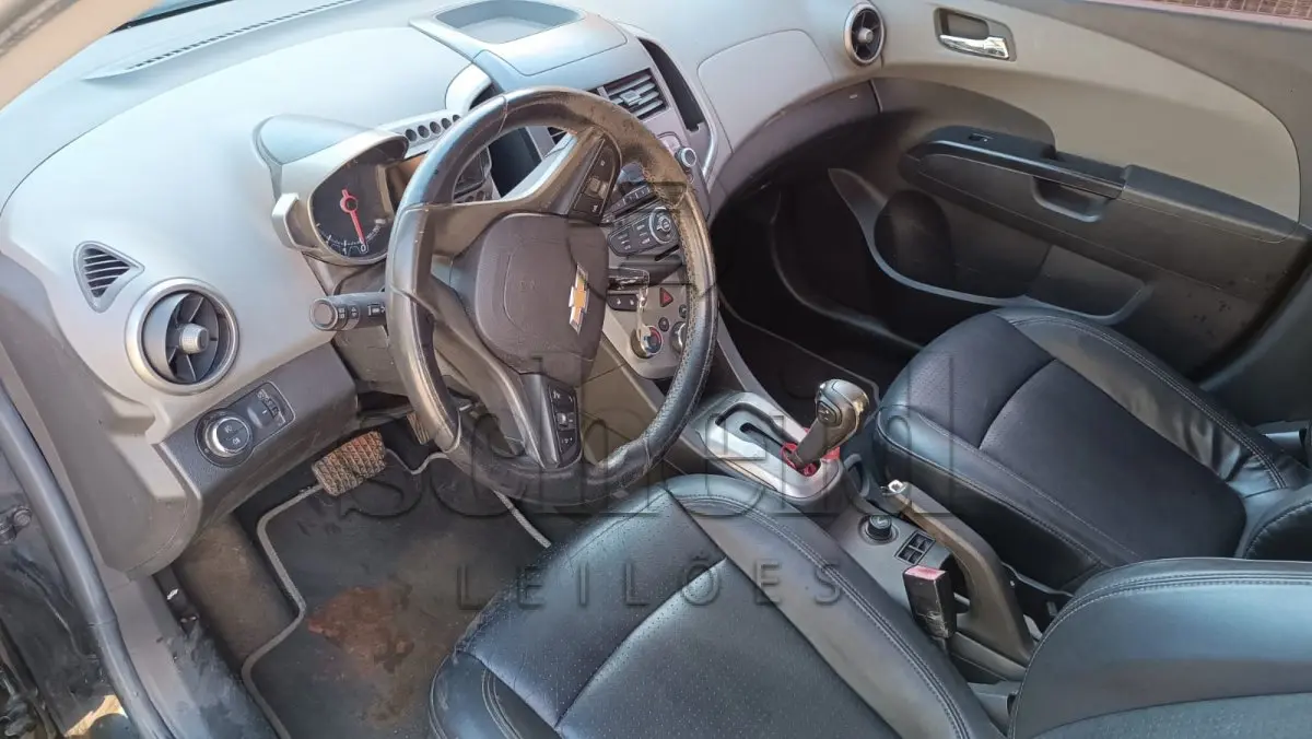 LOTE 024 - Crevrolet Sonic LTZ NB AT, placa ITQ3419, cor PRETA, ano/modelo 2012/2012