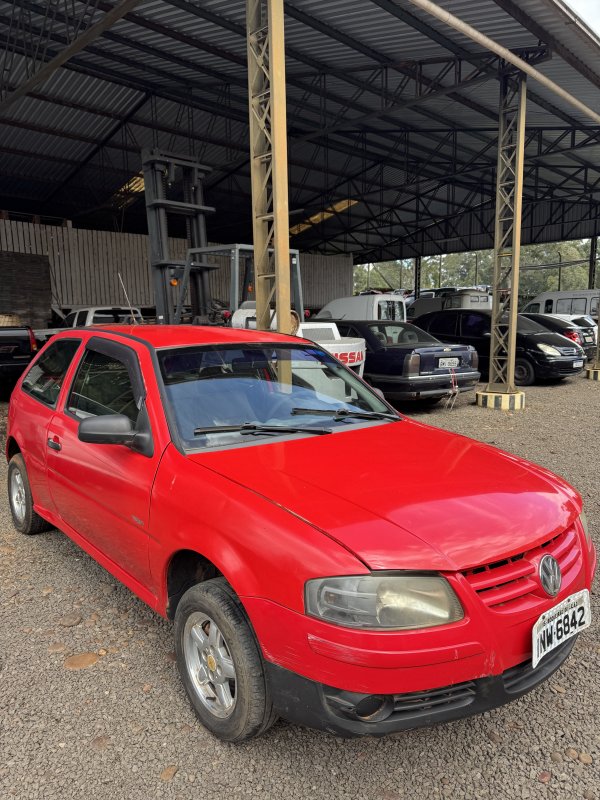 LOTE 007 - VW/Gol 1.0, placa INW 6842, vermelho, ano/modelo 2007/2008