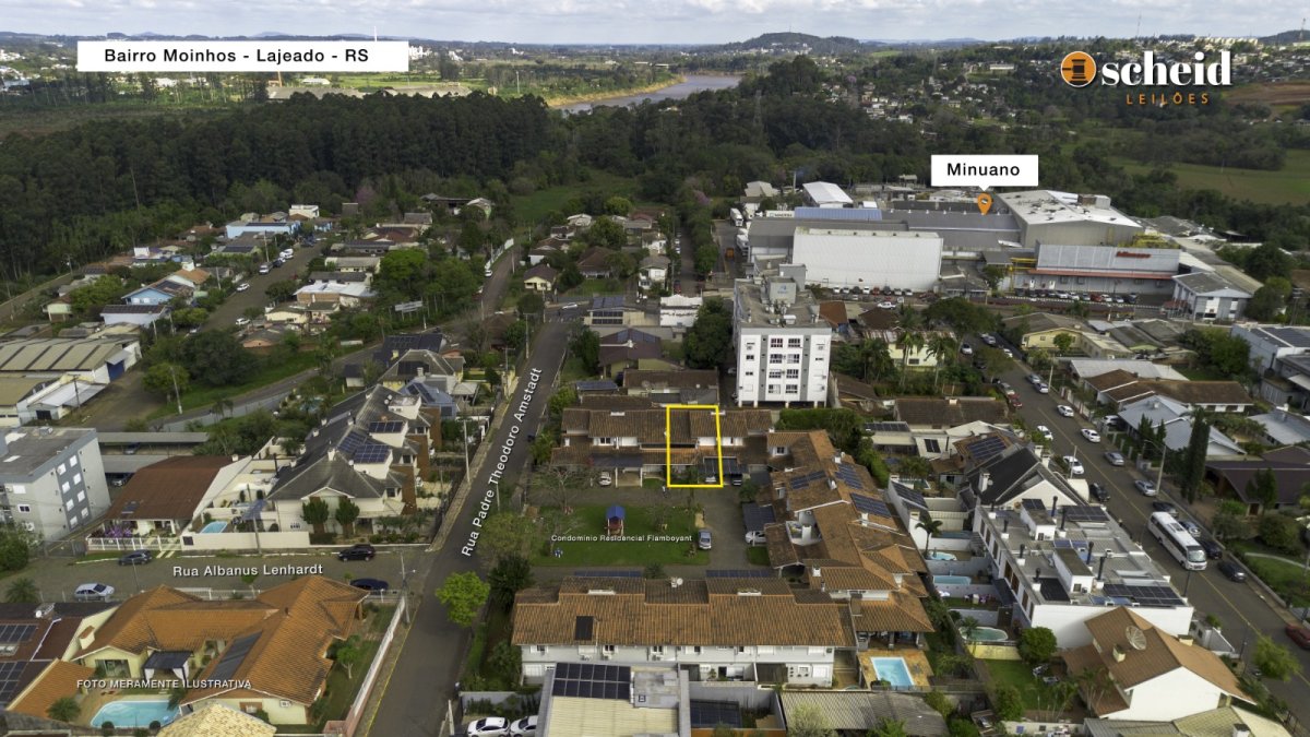LOTE 002 - Casa nº 10, com área total de construção de 190,67m²; localizada no Condomínio Residencial Flamboyan, sito à rua Padre Theodoro Amstadt, nº 1167, Moinhos, Lajeado/RS